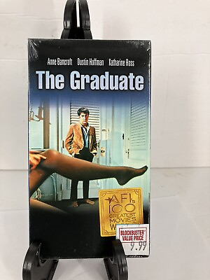 #ad VHS THE GRADUATE With Blockbuster Sticker Price Sealed With Stamp $55.00