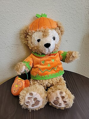 #ad Duffy the Disney Bear Halloween Pumpkin Plush Stuffed Animal Disney Parks 12” $16.00