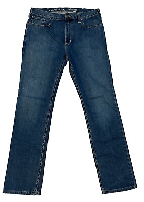 #ad Carhartt Jeans Mens 34x34 Relaxed Fit Rugged Flex Denim Medium Wash 102804 498 $16.97