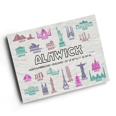 #ad A3 PRINT Alnwick Northumberland England World Landmarks GBP 9.99