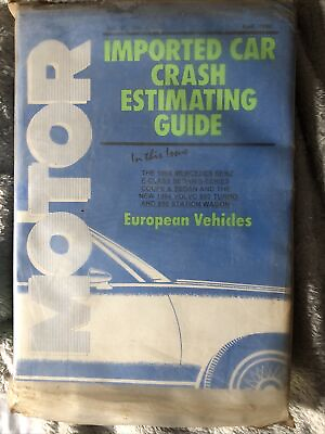 #ad SEALED Motor Imported Car Crash Estimating Guide European Vehicles $25.00