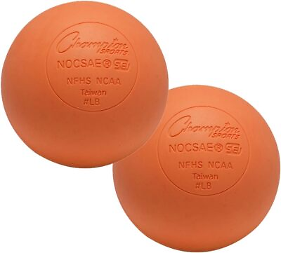 #ad Champion Sports Orange Lacrosse Balls Official Size NCAA 2 Pack $10.73