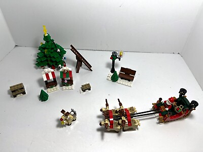 #ad LEGO Christmas: Tree only from 10199 Sleigh from 10245 glued see description $115.00