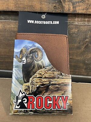 #ad Rocky 3 D MENS DARK BROWN LEATHER WALLET $23.40