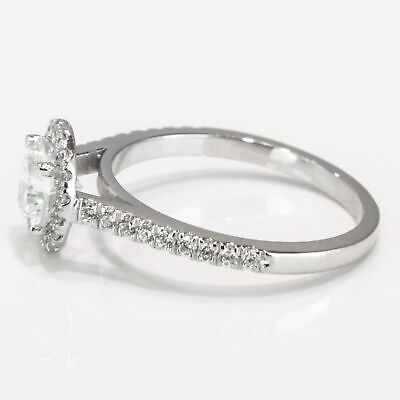 #ad 1 3 4 CT Diamond Engagement Ring Round Cut F SI1 SI2 950 Platinum Size Selectabl $2205.03