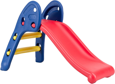 #ad Folding Slide Indoor First Slide Plastic Play Slide Climber Kids Ellipse Rail $78.99