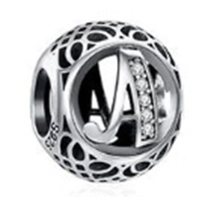 #ad New Pandora Sterling Silver Authentic Vintage Initial Alphabet Letter A Charm $26.99