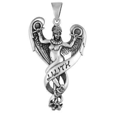 #ad Sterling Silver Lilith Pendant Dryad Design Demon Goddess Wiccan Pagan Jewelry $79.99