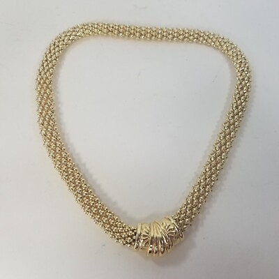 #ad Vintage Monet mesh necklace gold tone with magnetic clasp 17.5quot; $29.99