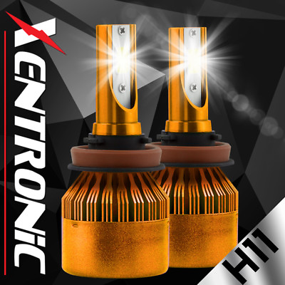 #ad XENTRONIC H11 H9 H8 LED Headlight Bulb Kit Low Beam Fog Light 60W 6000K 7600LM $19.99