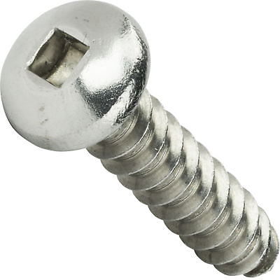 #ad #14 Square Drive Pan Head Sheet Metal Screw Self Tap Stainless Steel All Lengths $213.82