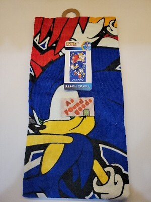 #ad Sonic the Hedgehog Kids Beach Towel 27in. x 54in. $18.95