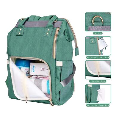 #ad Portable Mummy Mom Maternity Nappy Diaper Bag Baby Large Travel Backpack Handbag $23.99