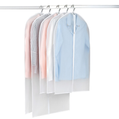 #ad 10x Plastic Clear Dustproof Cloth Cover Suit Dress Garment Bag Storage Protector $28.99