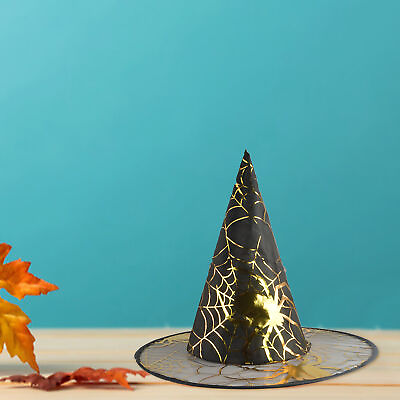 #ad Halloween Cap Vibrant Color Anti deform Cosplay Magician Hat Props Gauze $7.33