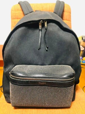 #ad Yves Saint Laurent rucksack bag Backpack studs Black used $663.64