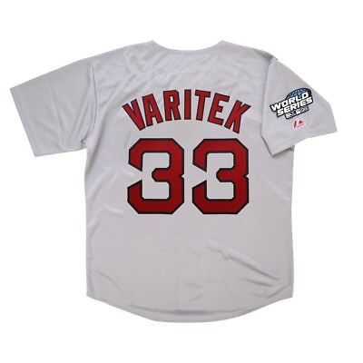 #ad Jason Varitek 2004 Boston Red Sox Grey Road World Series Jersey Men#x27;s S 3XL $129.99