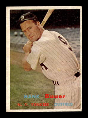 #ad 1957 Topps #240 Hank Bauer New York Yankees VG EX Baseball Card *F697 $20.00
