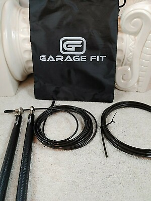 #ad Garage Fit Adjustable Bearing Speed Rope For CrossFit Fitness Jump Rope NEW $13.95