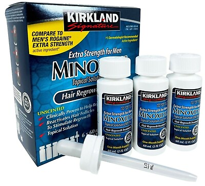 #ad Kirkland Minoxidil 5% Extra Strength 1 6 12 Months Supply Men Hair Regrowth $8.99