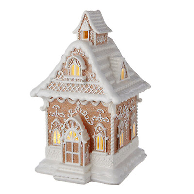 #ad 13quot; RAZ Lighted Frosted Icing Gingerbread House Sweets Candy Christmas Decor $98.98