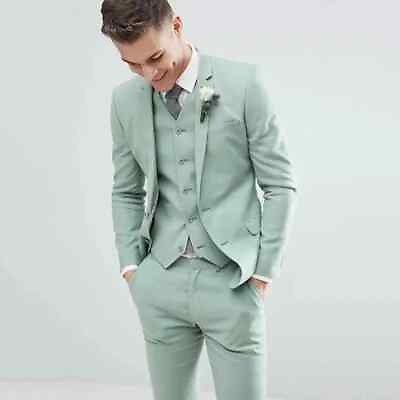 #ad Collar Fashionable Formal Suit Slim Fitting Suit Jacketpantstank Top Clothing $167.42