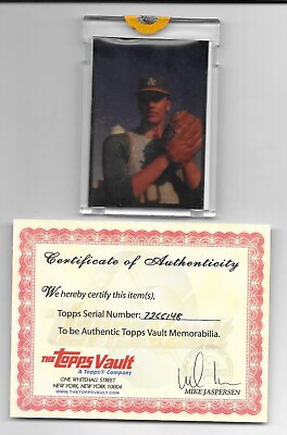 #ad ONE OF A KIND 1972 TOPPS PROOF ken holtzman JEWISH sy berger 1 1 COA 3rd of 4 $50.00