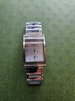 #ad Kenneth Cole KC3396 Marine Dial Rectangle Stainless Steel Wide Bracelet Watch $45.00