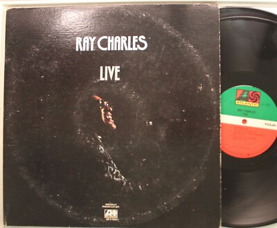 #ad Ray Charles 2 Disc Lp Live 1973 On Atlantic Vg Vg Ring Wear $19.99