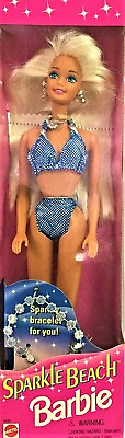 #ad Sparkle Beach Barbie Doll 1995 Mattel #13132 $31.45