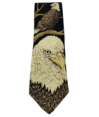 #ad Endangered Species Eagle American Pride Marc Dennis Men Silk Neck Tie Necktie $17.97