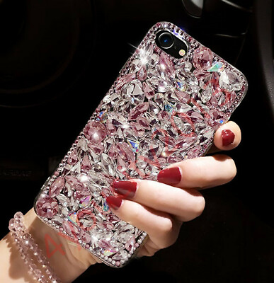 #ad Bling Glitter Diamond Crystal Luxury Rhinestone Back Case Cover For Cell Phone $12.23
