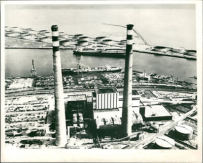 #ad Aerial View of the steam Generating Station at... Vintage Photograph 1172659 $13.90