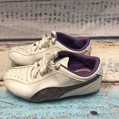 #ad PUMA Sport Lifestyle athletic shoes Size 12 Youth 353012 02 Purple White $37.36