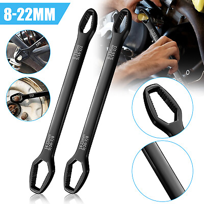 #ad 8mm 22mm Universal Double head Wrench Adjustable Self tightening Spanner Tools $7.98