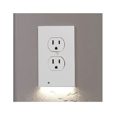 #ad Outlet Night Lights with Built In LED Night Lights White Duplex 2 Pack $17.95