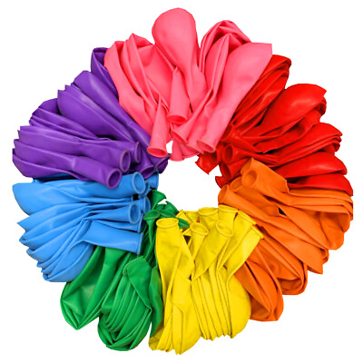 #ad PMLAND 100 Pieces Rainbow Set Assorted Color Latex Party Balloons 12 Inches $11.99