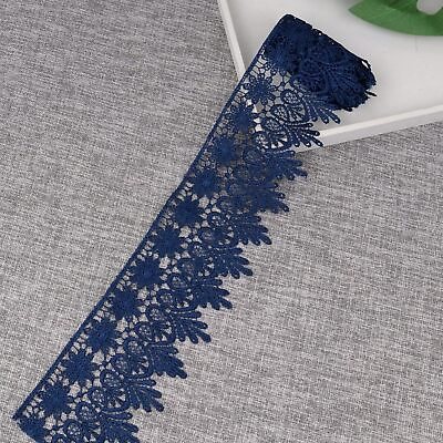 #ad Navy Lace Trim 5 Yards Wide Venise Lace Ribbon Embroidered Edge Trim For Sewin $31.82