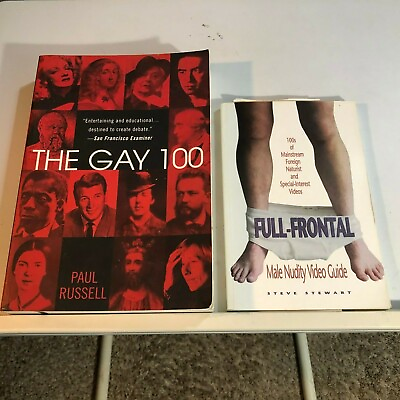 #ad THE GAY 100 PB AND FULL FRONTAL PB BOOKS $19.98