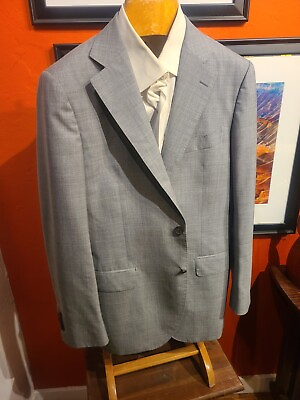#ad Suit Supply Gray Super 120#x27;s Sport Coat Pick Stitched Surgeon#x27;s Cuffs 42L $71.25