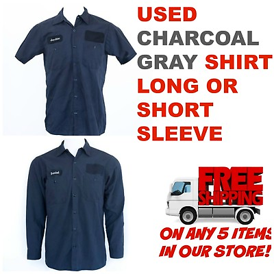 #ad Used Work Shirts Cintas Redkap Unifirst Gamp;K Gray $5.52