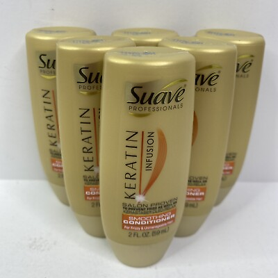 #ad Suave Professionals Keratin Infusion SMOOTHING CONDITIONER Frizzy 2 oz New x6 $17.99