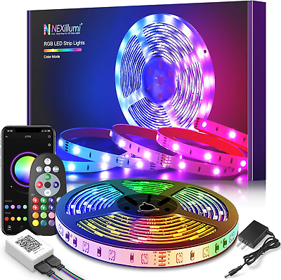 #ad #ad 100Ft LED Strip Lights for Bedroom with App Remote RGB Color Changing LED Strip $14.37