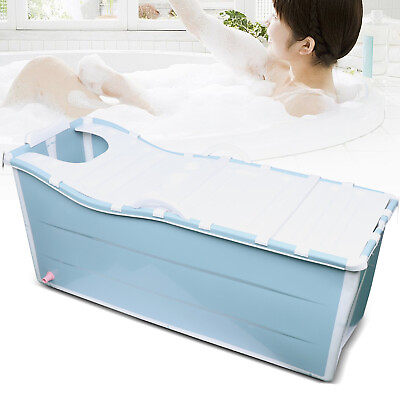 #ad Large Folding Bath Soaking Tub Portable Spa Bath Bucket for Adults with Lid $160.00