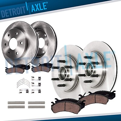 #ad Front amp; Rear Rotors Ceramic Pads for 2004 2007 2008 F 150 Mark LT 6 Lugs 2WD $318.95