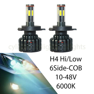 #ad 10V 48V LED Headlight High or Low Beam Bulbs Conversion Kit Super Bright 6000K $25.99