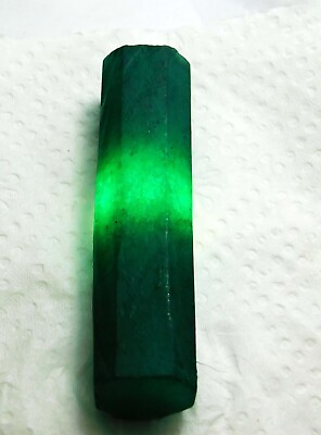 #ad 194.60 Ct Natural Earth Mined Colombian Green Emerald Rough Rod Loose Gemstone $22.87