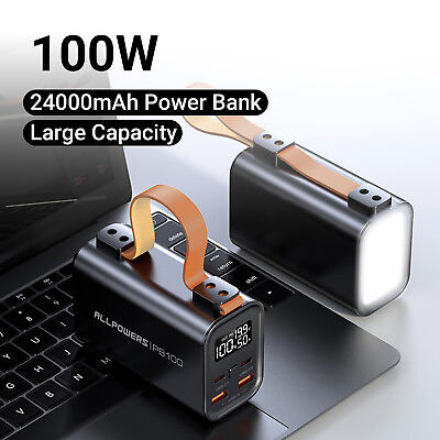 #ad ALLPOWERS 24000mAh PB100W Fast Charge Power Bank Battery Portable Charger Type C $67.50