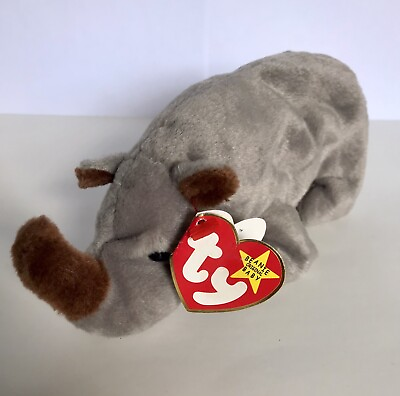 #ad RARE and Retired TY Spike the Rhino Beanie Baby NEW with tags TAG ERRORS $99.00