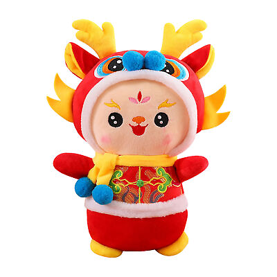 #ad 2024 Cute Chinese Dragon Doll Zodiac Dragon New Year Mascot Plush Toy Home Decor $15.69
